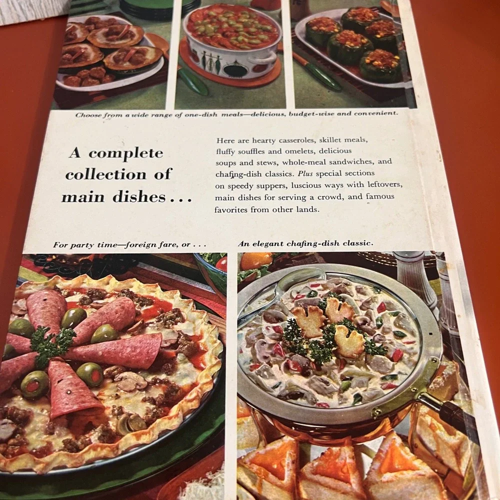 Vintage 1961 Better Homes‎ and Gardens Casserole Cook Book Hardcover Mid Century